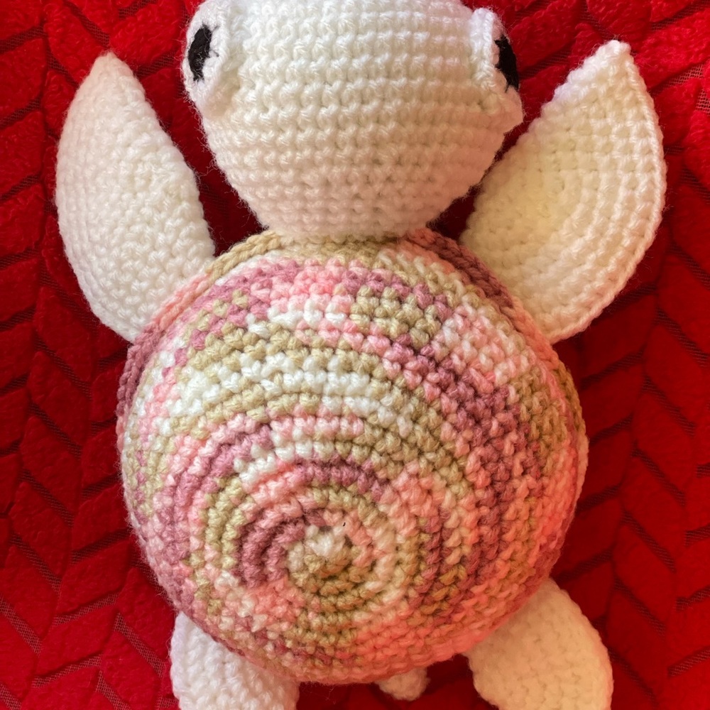Handmade crochet turtle